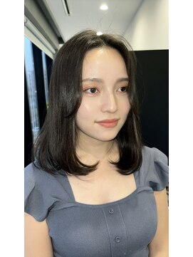 ゴウトゥデイシェアサロン 町田店(GO TODAY SHAiRE SALON) 地毛風ブルーブラック×小顔顔周りカット