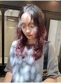 【表参道sheta/中澤】小顔パーマ黒髪ワンレンボブルフ赤髪