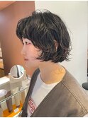 ボブパーマ、ワンカールパーマ、暗髪パーマ