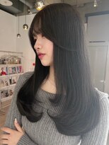 韓国ヘア似合わせレイヤーカット前髪顔周りカット大人美人