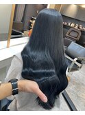 縮毛矯正.レイヤーカット.ブルーブラック.髪質改善. 黒髪