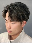 奈良フェザーショート フェザーパーマ ホワイトメッシュ