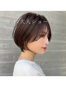 ロンドプロフィール 浦和(Lond profil) 大人可愛い20代30代40代黒髪前下がりショートボブ丸みショート◎