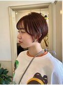 大人ショート×レッドブラウン
