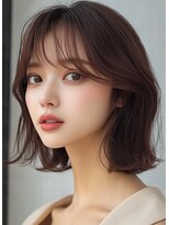 レヴ 草加店(LEV.)&nbsp;外ハネブルーブラックワイドバング艶髪