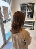 ほんのりピンクブラウン