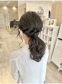 結婚式お呼ばれヘア♪ローポニーアレンジ◎