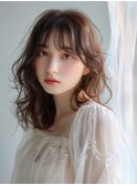 黒髪/ボブルフ/ネビージュ/韓国/ワンレン/仙台/髪質改善/前髪