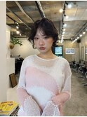レイヤーボブ/ショートボブ/ニュアンスパーマ/顔周り/前髪カット