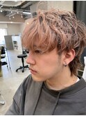 ハイトーンカラーメンズパーマ