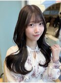 (韓国風/くびれヘア/縮毛矯正/前髪/韓国レイヤー/小顔)