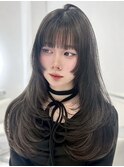ハイライトカラーミルクティーベージュケアブリーチダブルカラー