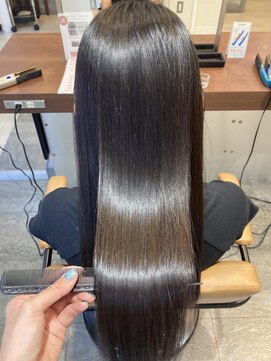 エイクス ヘア デザイン×美髪クリニック 千葉(AQs hair design) くびれヘア/アプリコットオレンジ/夏/髪質改善[千葉駅]