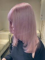 ベレーザ 渋谷(BELEZA)&nbsp;15617ブリーチ＆ダブルカラーラベンダーパープルレイヤーロング