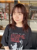 ゆるっとパーマ×オレンジブラウン