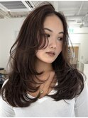 韓国ヘアーハッシュカットレイヤーカットハイライトカラー