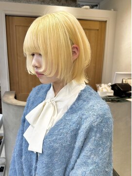 テトラ バイ ネオリーブ 横浜西口店(tetra by neolive) ブロンド　ボブ　ウルフボブ　レイヤー　ブリーチ　横浜