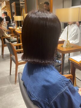 スパイスアヴェダ サロンアンドスパ 玉川高島屋SC店(SPICE AVEDA salon&spa) 20代30代40代 切りっぱなしボブ【SPICE AVEDA岡部】