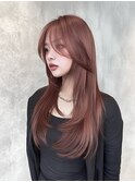 【LoA】レイヤーカットココアベージュピンクブラウン