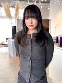 レイヤーカット 艶髪 ブルーブラック バイカルテ ハッシュカット