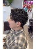 MEN’S HAIR/サーフカール/刈り上げセンターパート/広島