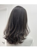 ハイレイヤー　ハッシュカット　韓国レイヤー　グレージュカラー