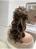 ふわふわハーフアップ