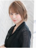 【ROMA】美肌に見える◎シアーカラー無造作パーマ耳かけショート