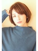 【30代40代50代】カットで決まる大人可愛いひし形ショートボブ