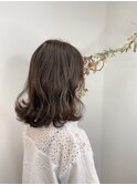 《era》ラテグレージュ ハイライトカラー 外ハネボブ みわ
