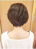 浦和ショートヘアショートカット韓国白髪ぼかし白髪染めボブ