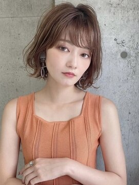 ロンド クラン 岡崎(Lond Clan) 韓国顔周り前髪ボブ×ブリーチしないチョコレートカラー[岡崎]