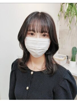 パープル(purple) 韓国風ワンホンヘア