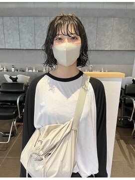 カフ(CAF) CAF FUKO/オリーブブラウン/くるくるボブパーマ/大阪/心斎橋