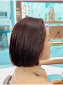 切りっぱなしボブ/黒髪/グレーベージュ/レイヤーロング[吉祥寺]