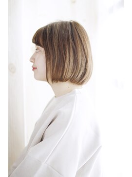 シュシュット(chouchoute) 韓国ボブレイヤーロンググレーベージュ黒髪質改善前髪パーマ/092