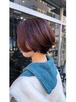 ヒップスデコ(Hip's deco)&nbsp;パープルピンク＆まるみショートボブ　ヒップスデコhi