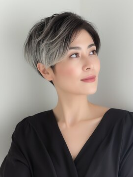 マリブ Malibu 【白髪で遊ぶ】さり気なく白髪を見せて根元を目立たなくさせる