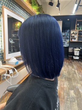 ルーム(Room) ダブルカラー/ケアブリーチ/ネイビーブルー/コバルトブルー