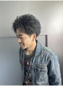 短髪パーマ ピンパーマ 落合陽世
