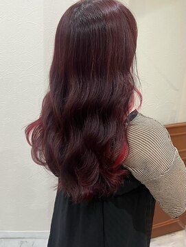 プフ 伏見(puf) [puf 伏見/丸の内/栄/名古屋]ブリーチなしレッドカラー★kasumi