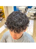 波巻きパーマ×マッシュ