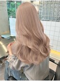 韓国ヘアミルクティーアッシュベージュカラー30代原宿ブリーチ