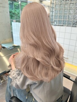 サンクプロジェクト(cinq PROJECT) 韓国ヘアミルクティーアッシュベージュカラーロブ原宿ブリーチ