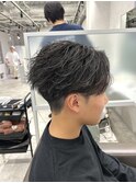 センターパート ショートフェザー