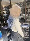 【Chu】ハイトーン/グラデーションカラー/ミルクティーベージュ