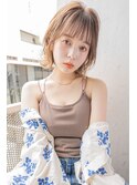 ＃イメチェン外ハネボブ美髪ワイドバング