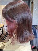 お客様スタイル★耳かけで映える大人のためのインナーカラーボブ