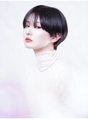 マッシュショート　暗髪　マニッシュショート　黒髪