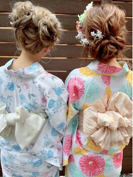 ケイティ(Keity)の写真/7/25天神祭10時-16時限定(電話予約・現金割)でヘアセット＆浴衣着付￥4300~/浴衣レンタル（着付込）￥3500~
